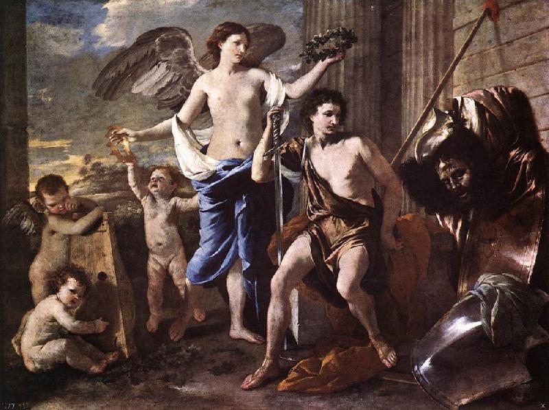 POUSSIN, Nicolas The Triumph of David a oil painting picture